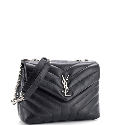 Saint Laurent Loulou Shoulder Bag Matelasse Chevron Leather Small