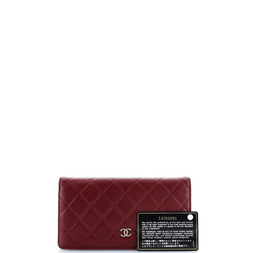 Chanel L-Yen Wallet Quilted Caviar