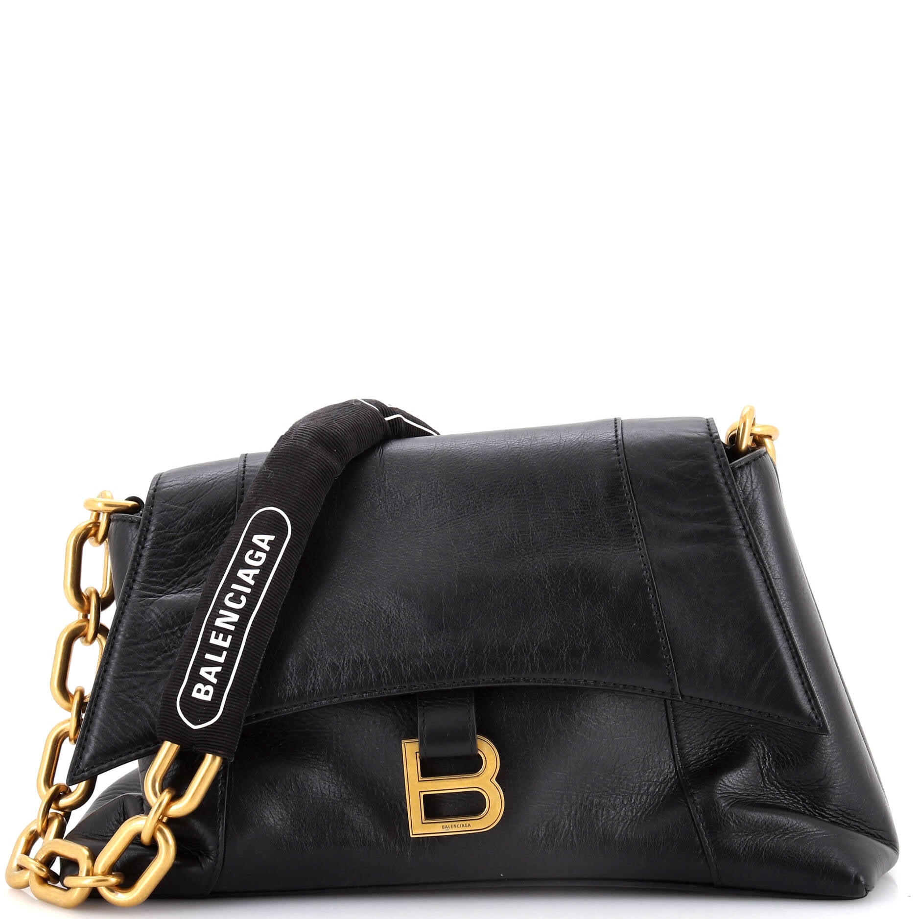 Balenciaga Downtown S Chain-Handle Shoulder Bag Leather Small