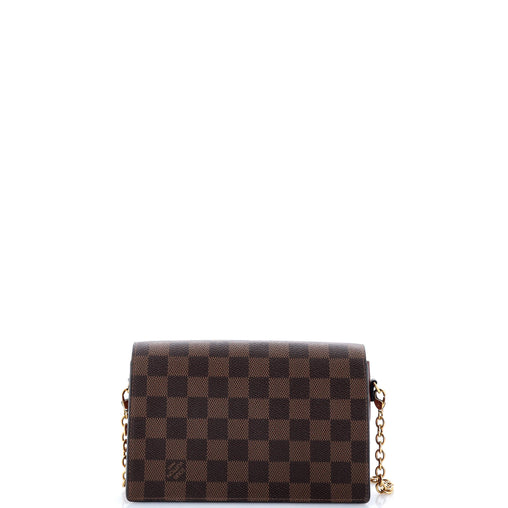 Louis Vuitton Vavin Chain Wallet NM Damier with Leather