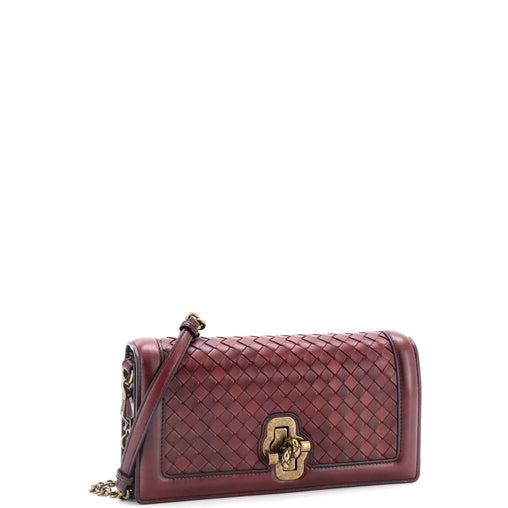 Bottega Veneta Olimpia Knot Chain Clutch Intrecciato Nappa