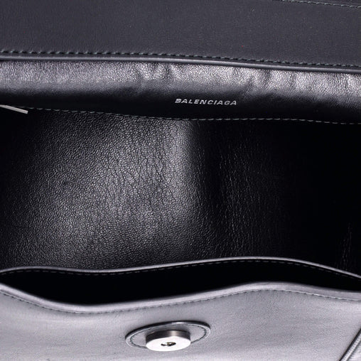 Balenciaga Downtown Soft Hourglass Shoulder Bag Leather Small