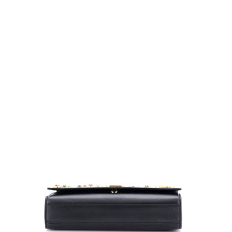 Saint Laurent Classic Monogram Crossbody Bag Embellished Leather Medium