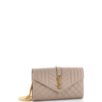 Saint Laurent Classic Monogram Wallet one Chain