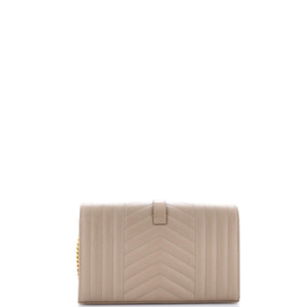 Saint Laurent Classic Monogram Wallet one Chain
