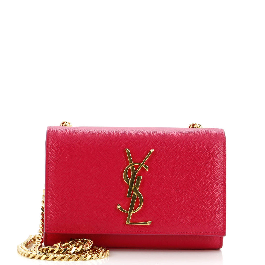 Saint Laurent Classic Monogram Crossbody Bag Grainy Leather Small