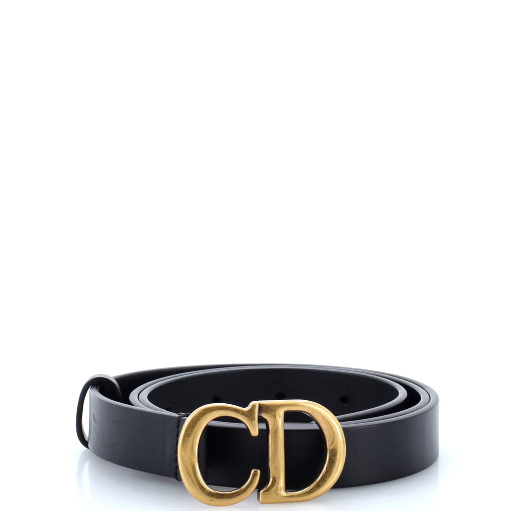Christian Dior Saddle Belt Leather Thin 80