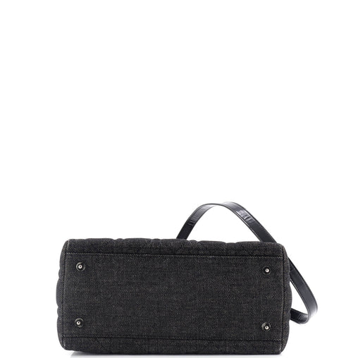 Christian Dior Lady Dior Bag Cannage Quilt Denim Medium