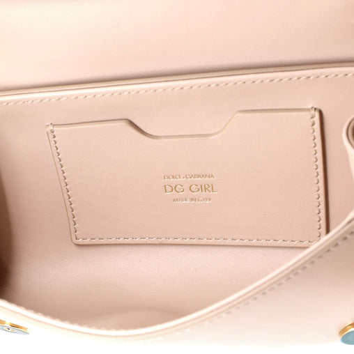 Dolce & Gabbana DG Girls Flap Bag Embellished Leather Small