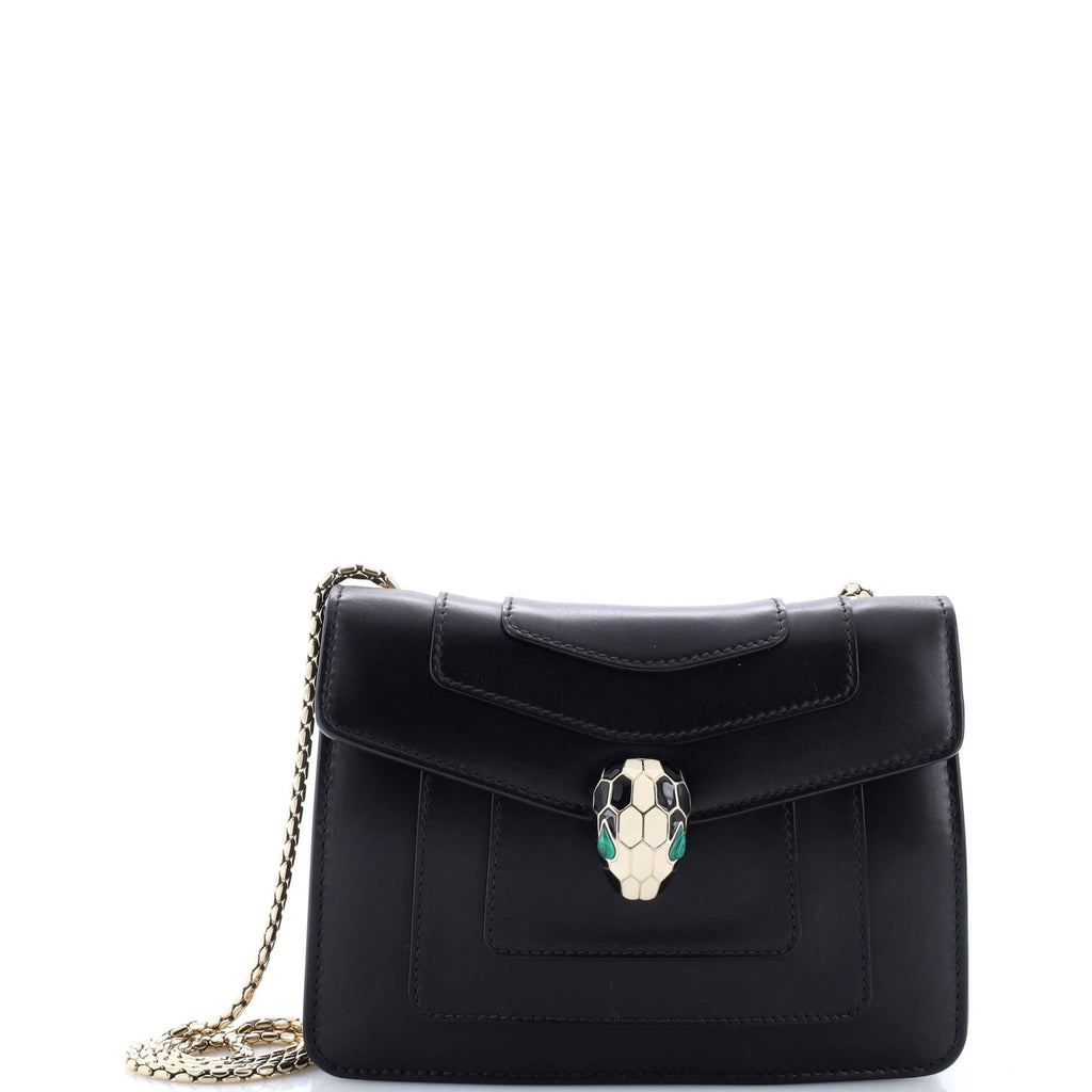 Bvlgari Serpenti Forever Square Shoulder Bag Leather Small