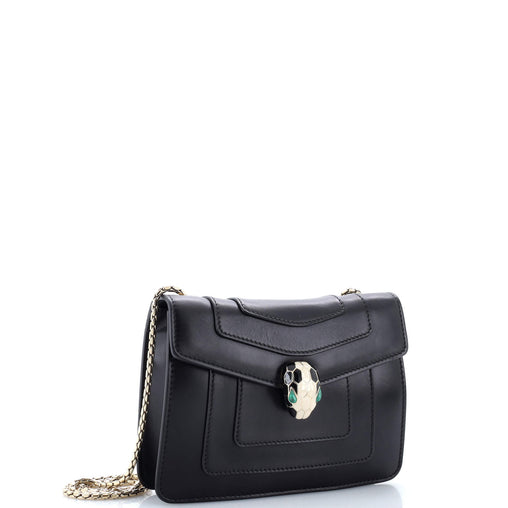 Bvlgari Serpenti Forever Square Shoulder Bag Leather Small