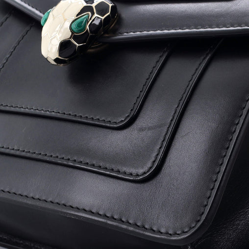 Bvlgari Serpenti Forever Square Shoulder Bag Leather Small