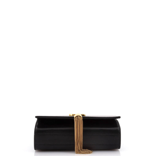 Saint Laurent Classic Monogram Tassel Crossbody Bag Leather Small