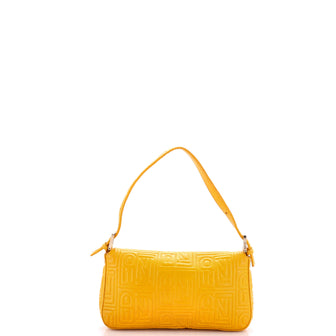 Fendi Baguette Bag Logo Embossed Leather Small