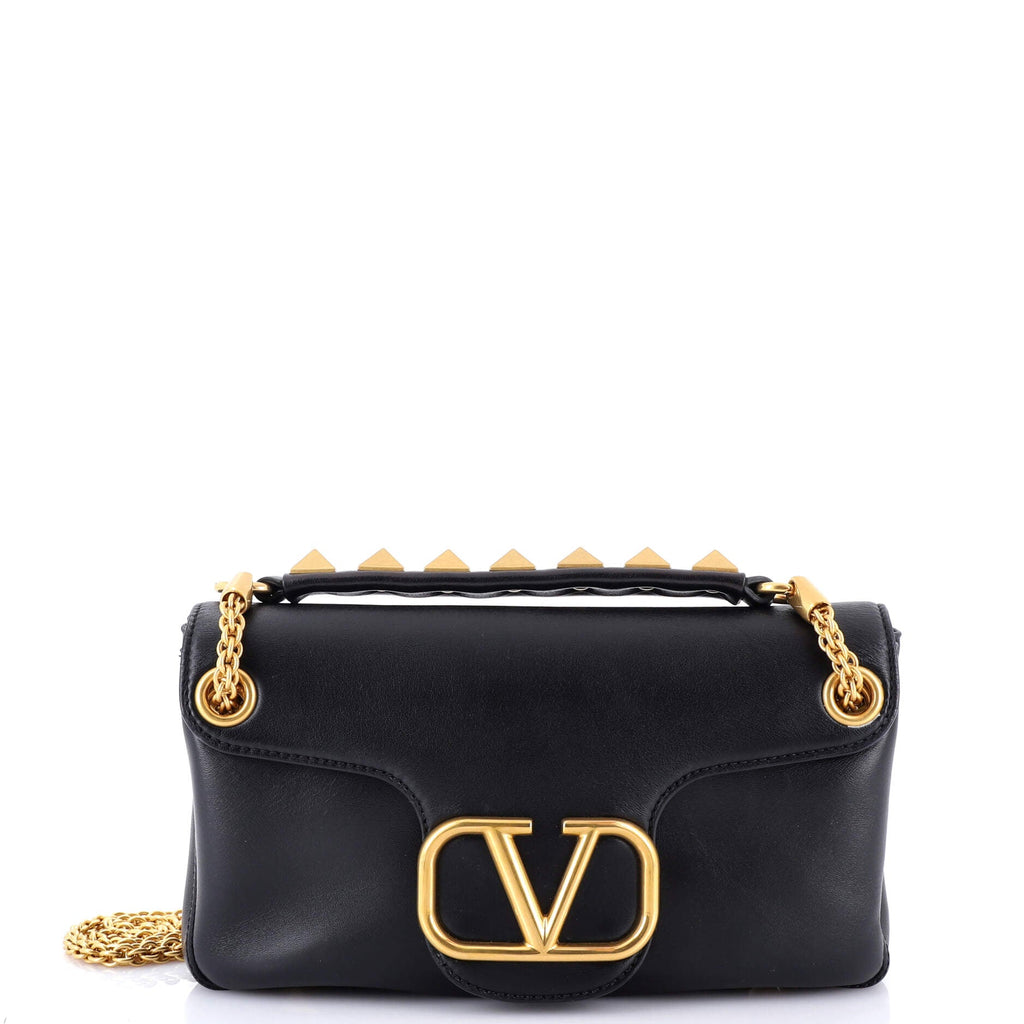 Valentino Garavani Stud Sign Shoulder Bag Leather