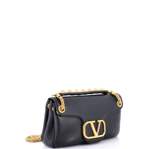 Valentino Garavani Stud Sign Shoulder Bag Leather