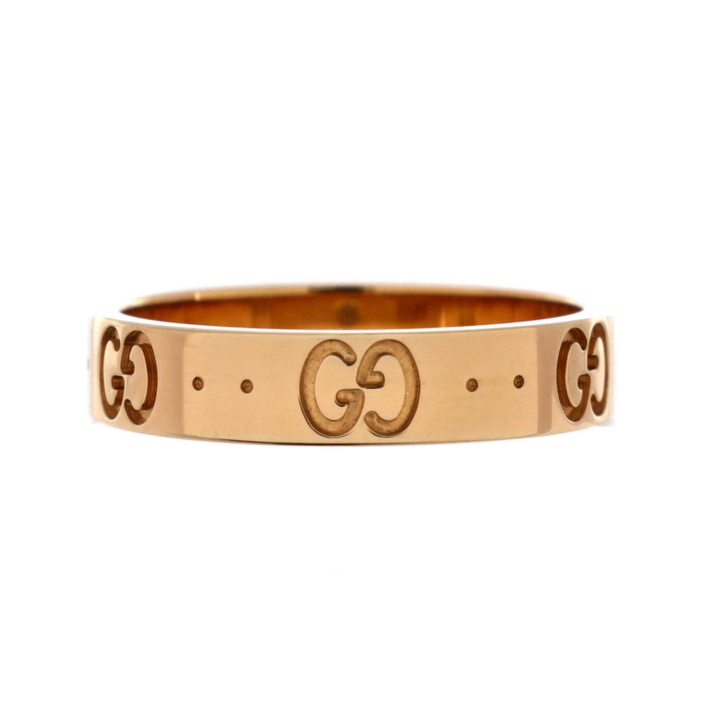 Gucci Icon Band Ring 18K Yellow Gold 4mm
