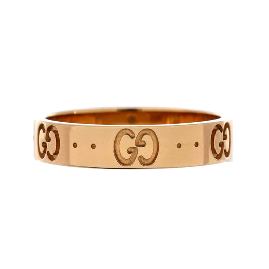 Gucci Icon Band Ring 18K Yellow Gold 4mm