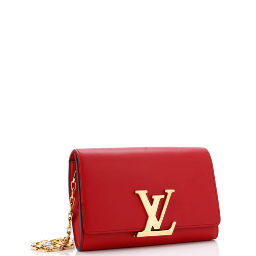 Louis Vuitton Chain Louise Clutch Leather GM
