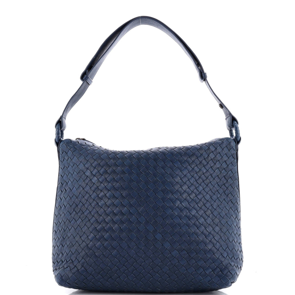 Bottega Veneta Zip Shoulder Bag Intrecciato Nappa Large