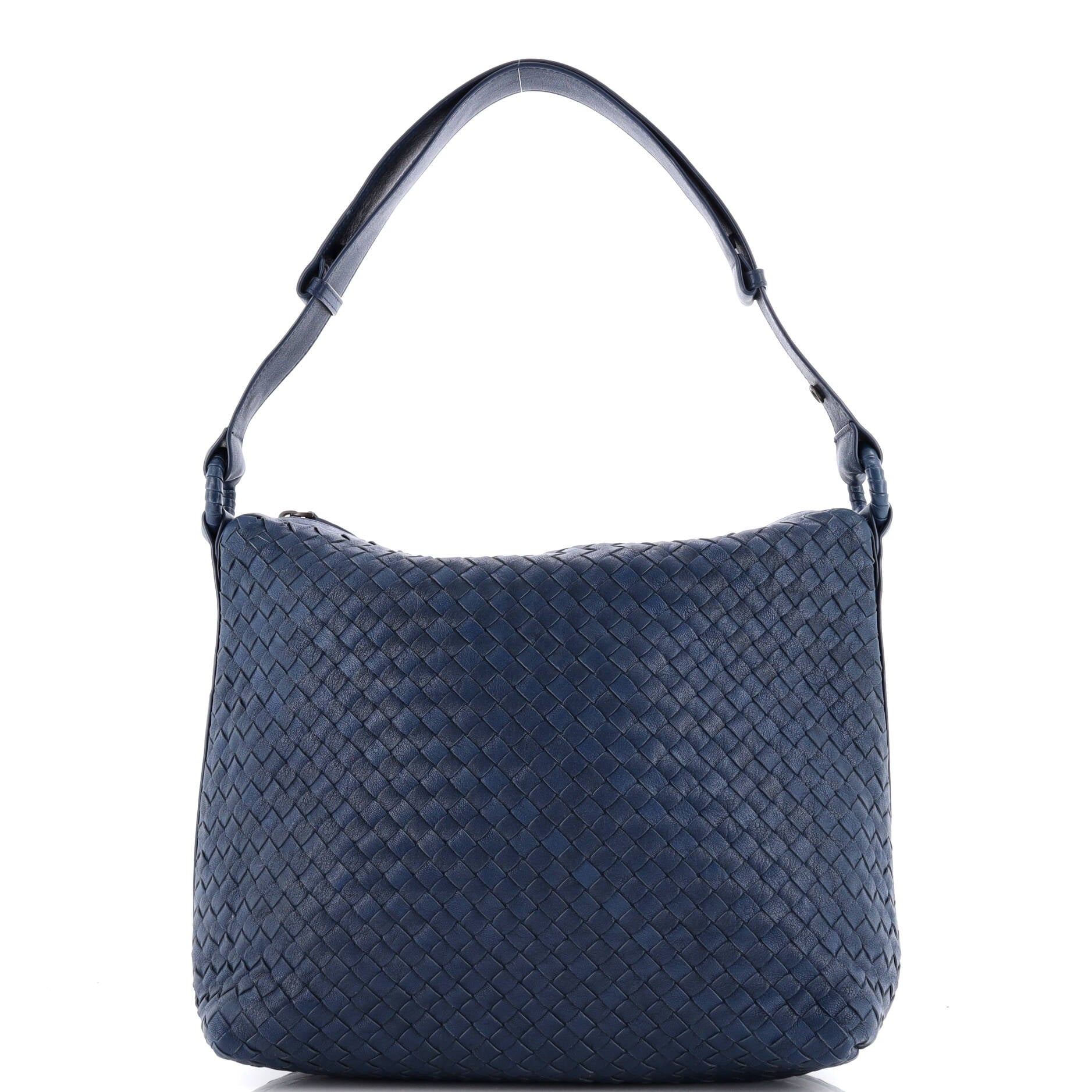 Bottega Veneta Zip Shoulder Bag Intrecciato Nappa Large