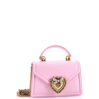 Dolce & Gabbana Devotion Top Handle Bag Leather Small