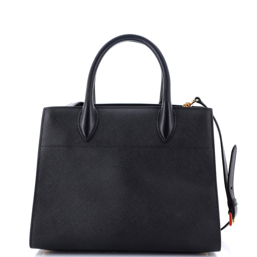 Prada Bibliotheque Tote Saffiano with City Calf Small