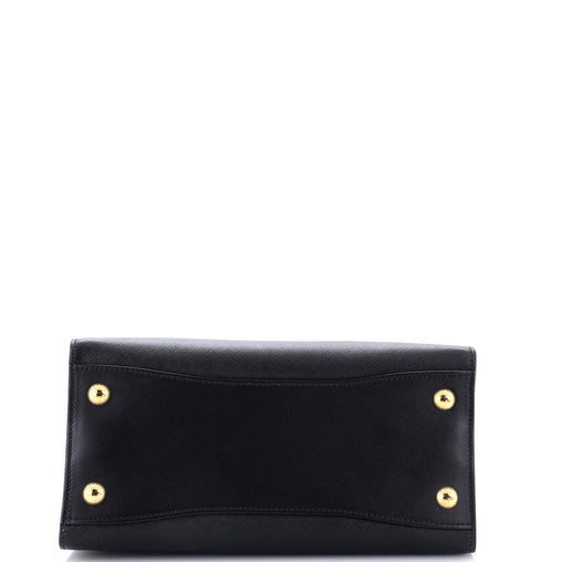Prada Bibliotheque Tote Saffiano with City Calf Small