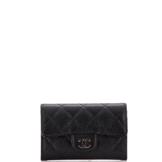 Chanel Classic Flap Card Holder Quilted Caviar