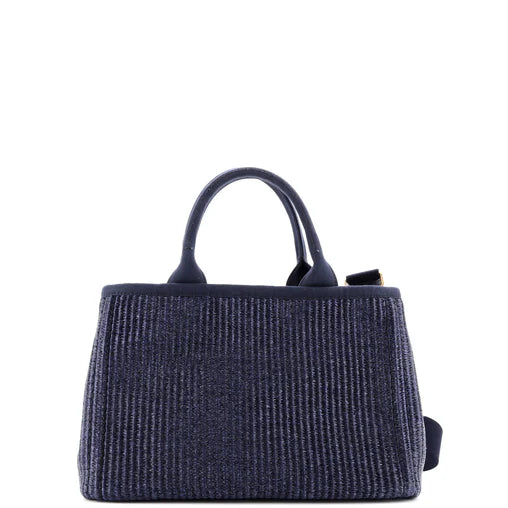 Prada Canapa Convertible Tote Raffia Mini