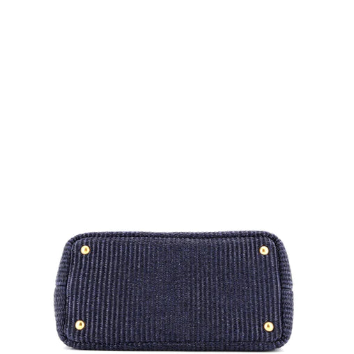 Prada Canapa Convertible Tote Raffia Mini