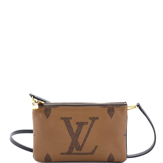 Louis Vuitton Double Zip Pochette Reverse Monogram Giant