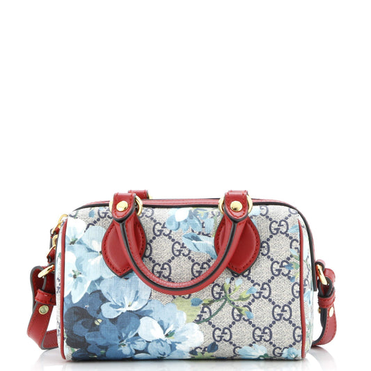 Gucci Convertible Boston Bag Blooms Print GG Coated Canvas Nano