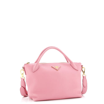 Prada Convertible Top Handle Satchel Vitello Daino Small