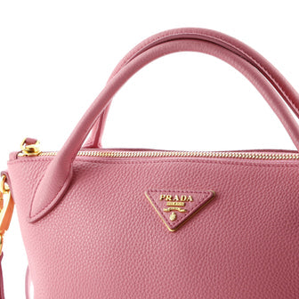 Prada Convertible Top Handle Satchel Vitello Daino Small