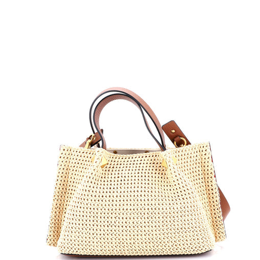 Valentino Garavani Rockstud Summer Tote Raffia Small