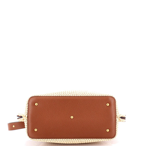 Valentino Garavani Rockstud Summer Tote Raffia Small