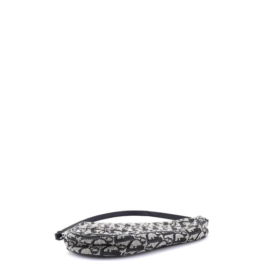 Christian Dior Vintage Saddle Bag Diorissimo Canvas Mini