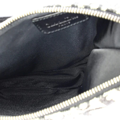 Christian Dior Vintage Saddle Bag Diorissimo Canvas Mini