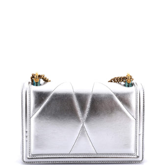 Dolce & Gabbana Devotion Full Flap Shoulder Bag Quilted Leather Small