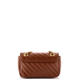 Gucci GG Marmont Flap Bag Diagonal Quilted Leather Mini