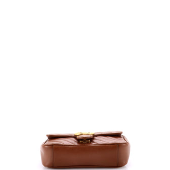 Gucci GG Marmont Flap Bag Diagonal Quilted Leather Mini