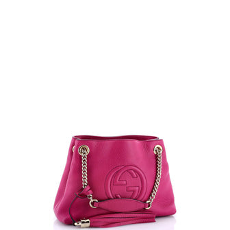 Gucci Soho Chain Strap Shoulder Bag Leather Mini