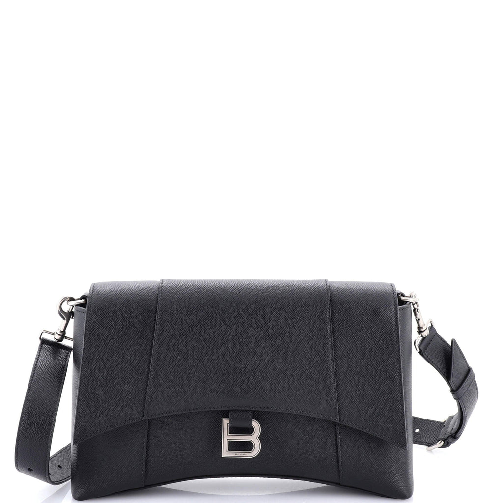 Balenciaga Downtown Soft Hourglass Shoulder Bag Leather Small