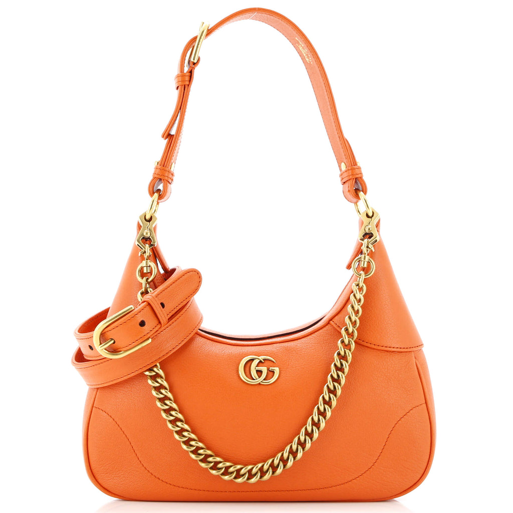 Gucci Aphrodite Zip Shoulder Bag Leather Small