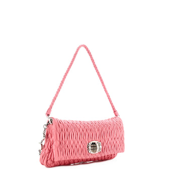 Miu Miu Crystal Clutch Matelasse Leather Medium