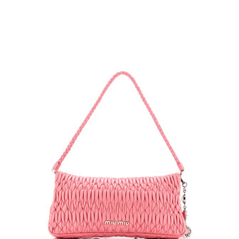 Miu Miu Crystal Clutch Matelasse Leather Medium