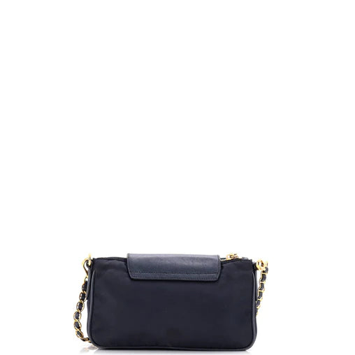 Prada Chain Crossbody Bag Tessuto and Saffiano Leather Small