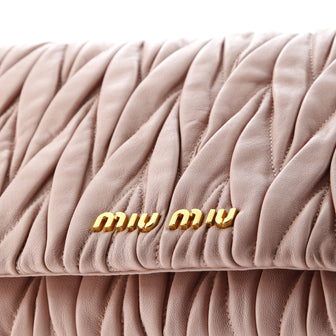 Miu Miu Flap Crossbody Bag Matelasse Leather Small