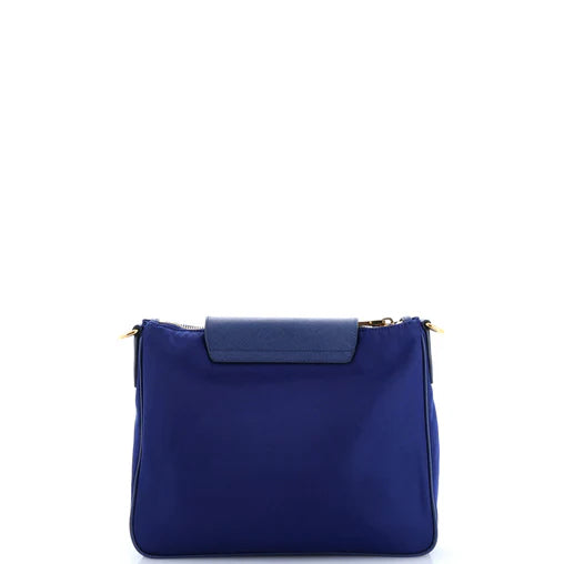 Prada Flap Zip Messenger Tessuto with Saffiano Leather